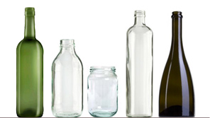 Ampolles, envasos i pots de vidre que es poden reciclar